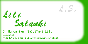 lili salanki business card